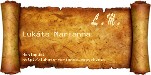 Lukáts Marianna névjegykártya