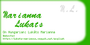 marianna lukats business card